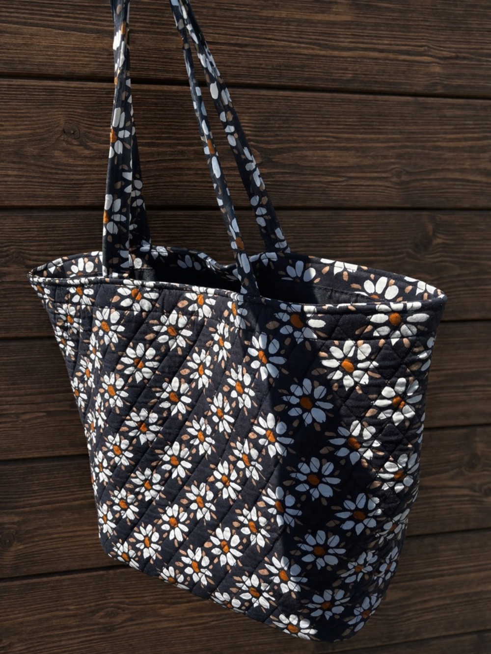 Vera Bradley Essential Grand Tote in the “Venetian Flowers Moonless Night” print